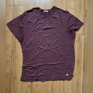 Marine Layer Unisex Burgundy Short Sleeve Tee